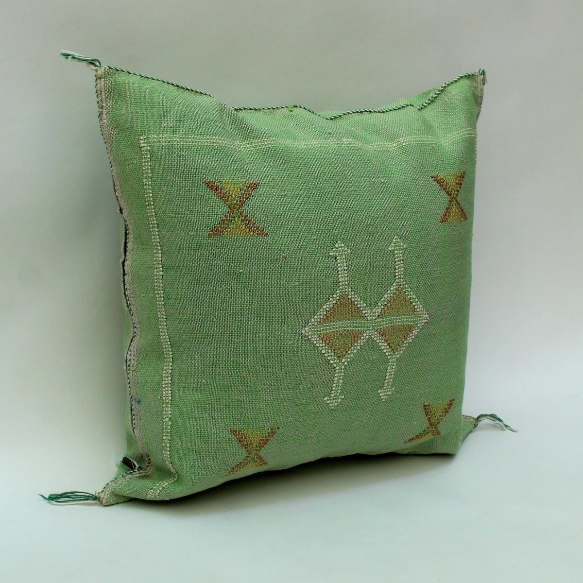 Green Pillows silk All sizes ,Pillow Cactus Silk, Green Lumbar Cushion Handmade Silk Decorative Pillow, M - product image 2
