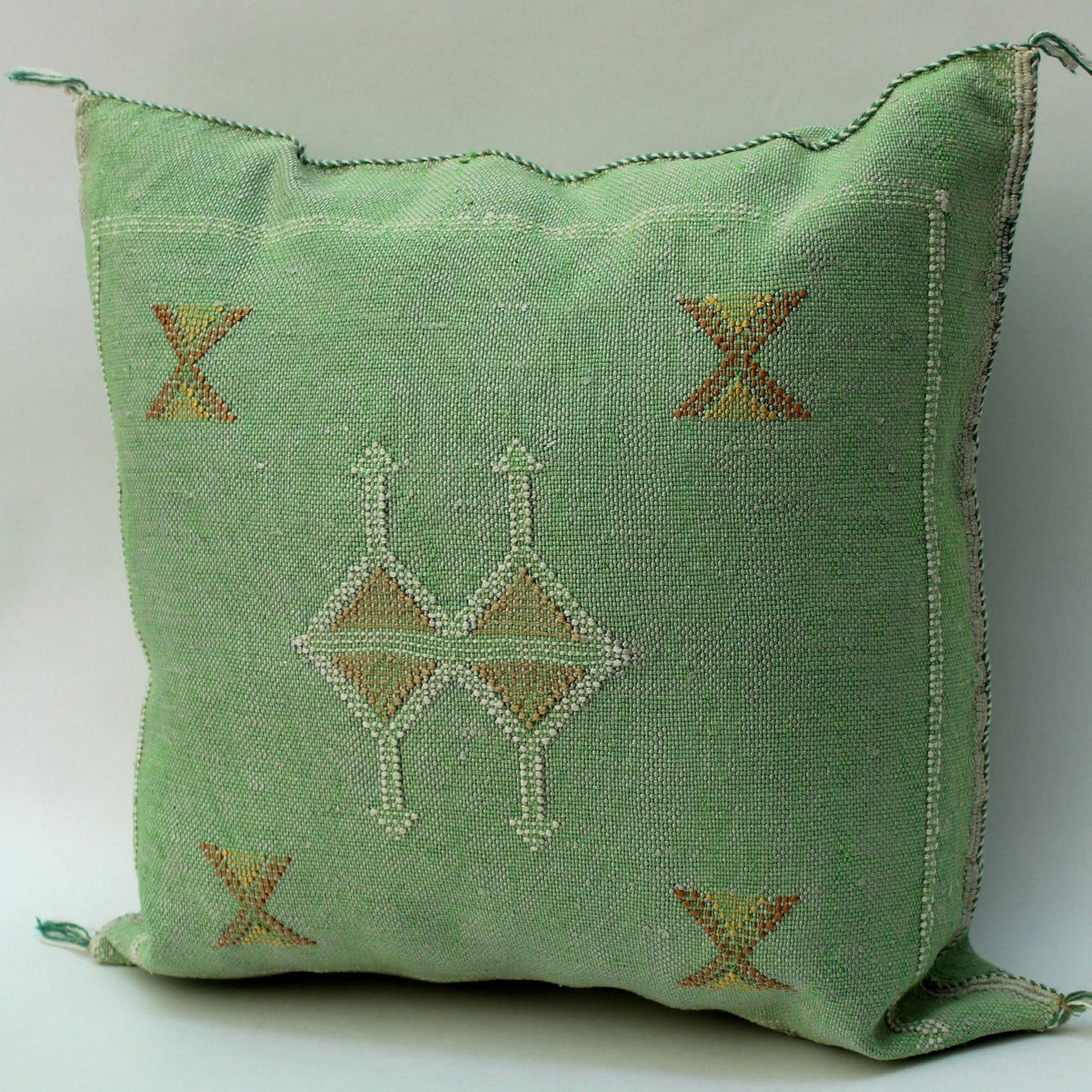 Green Pillows silk All sizes ,Pillow Cactus Silk, Green Lumbar Cushion Handmade Silk Decorative Pillow, M - product image 5