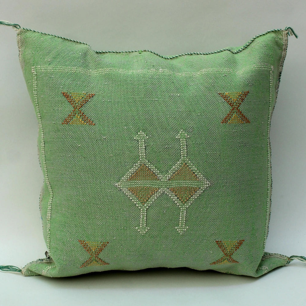 Green Pillows silk All sizes ,Pillow Cactus Silk, Green Lumbar Cushion Handmade Silk Decorative Pillow, M - product image 10