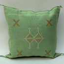 Green Pillows silk All sizes ,Pillow Cactus Silk, Green Lumbar Cushion Handmade Silk Decorative Pillow, M - product image 10