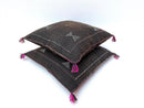 Brown silk pillow, Moroccan Sabra cushion, handmade cactus silk pillow, Berber Sabra cushion, Pillow Thro - product image 3