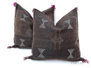 Brown silk pillow, Moroccan Sabra cushion, handmade cactus silk pillow, Berber Sabra cushion, Pillow Thro - product image 1