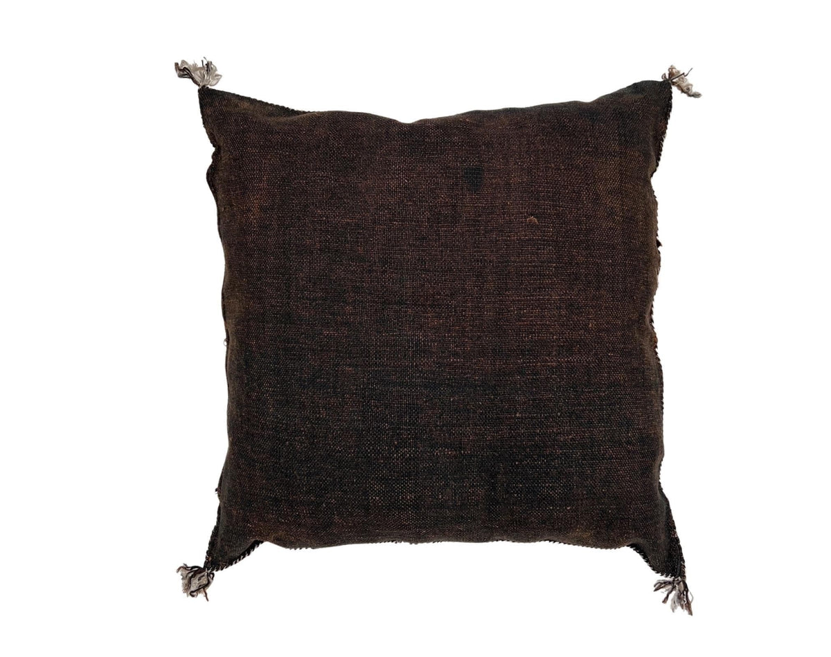 Brown Pillows silk All sizes ,Pillow Cactus Silk, Moroccan Lumbar Cushion Handmade Silk Decorative Pillow - product image 2