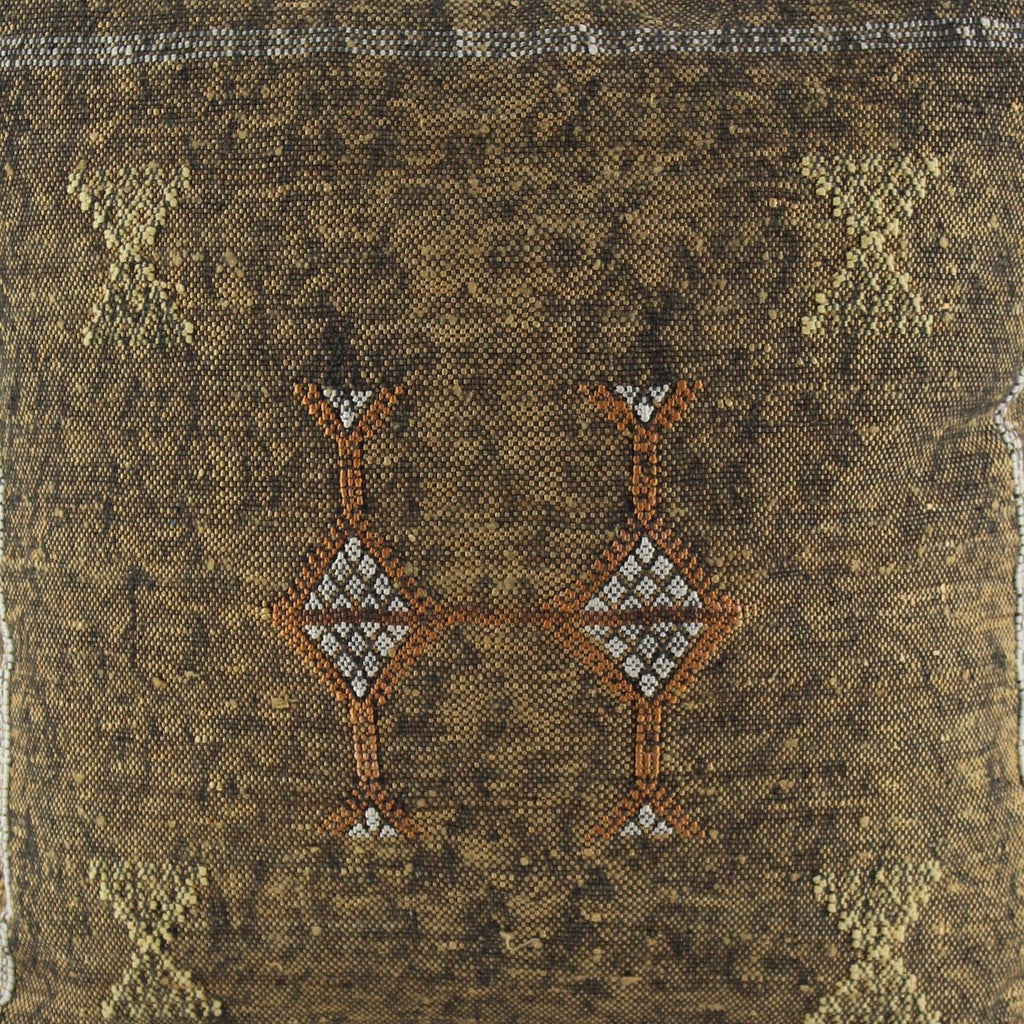 Brown Cactus silk pillow, Moroccan Sabra cushion, cactus silk pillow, Berber Sabra cushion, Pillow Throw - product image 6