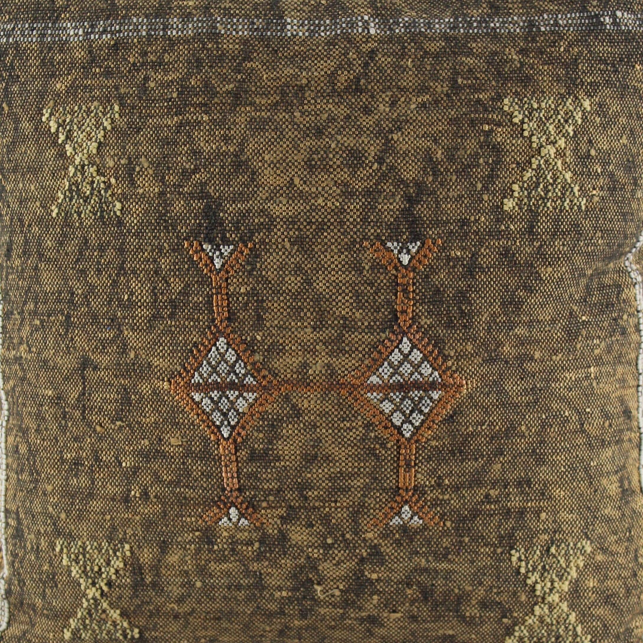Brown Cactus silk pillow, Moroccan Sabra cushion, cactus silk pillow, Berber Sabra cushion, Pillow Throw - product image 6