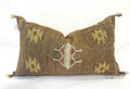 Brown silk pillow, Moroccan Sabra cushion, handmade cactus silk pillow, Berber Sabra cushion, Pillow Thro - product image 1