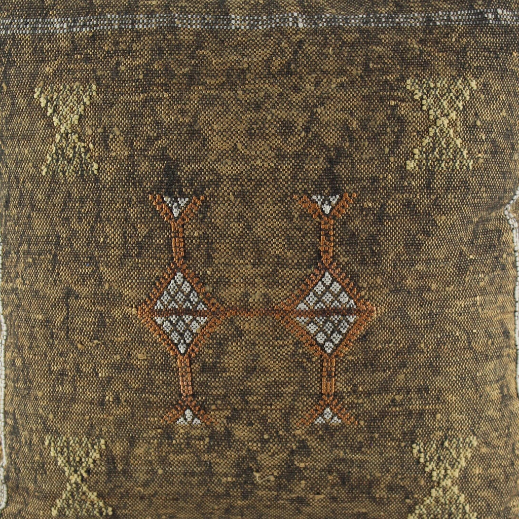 Brown Cactus silk pillow, Moroccan Sabra cushion, cactus silk pillow, Berber Sabra cushion, Pillow Throw - product image 10