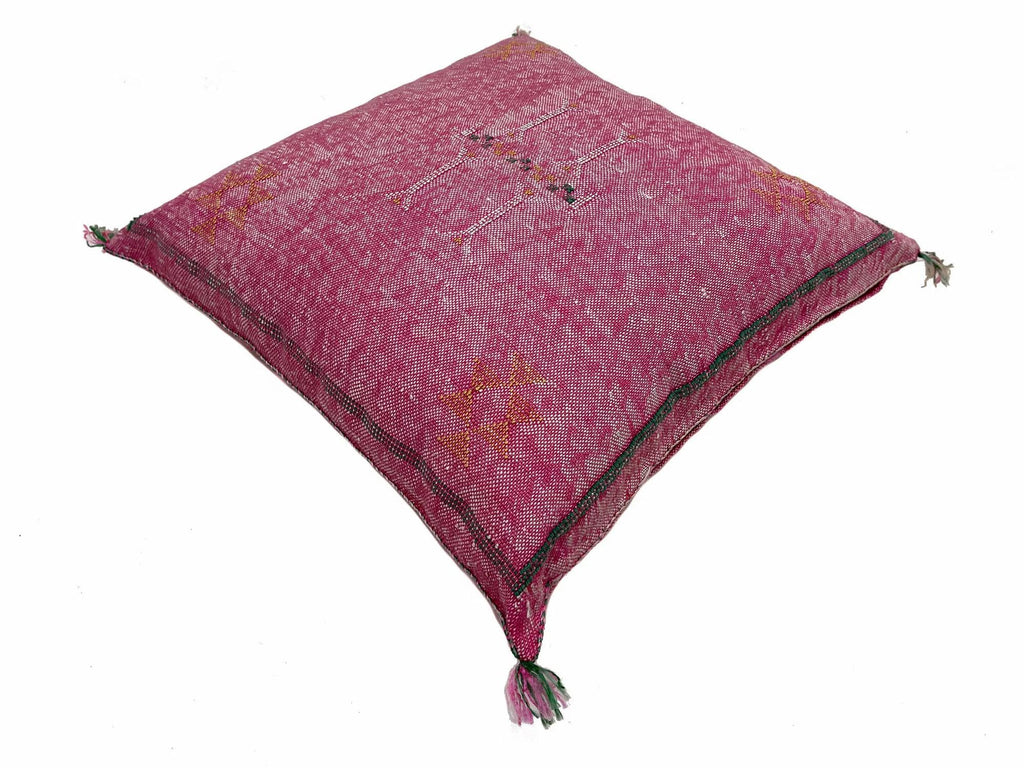 Washed Purple Pillows silk - Cactus Silk Pillow - Lumbar Cushion Handmade- Cactus Silk - Decorative Pillo - product image 2
