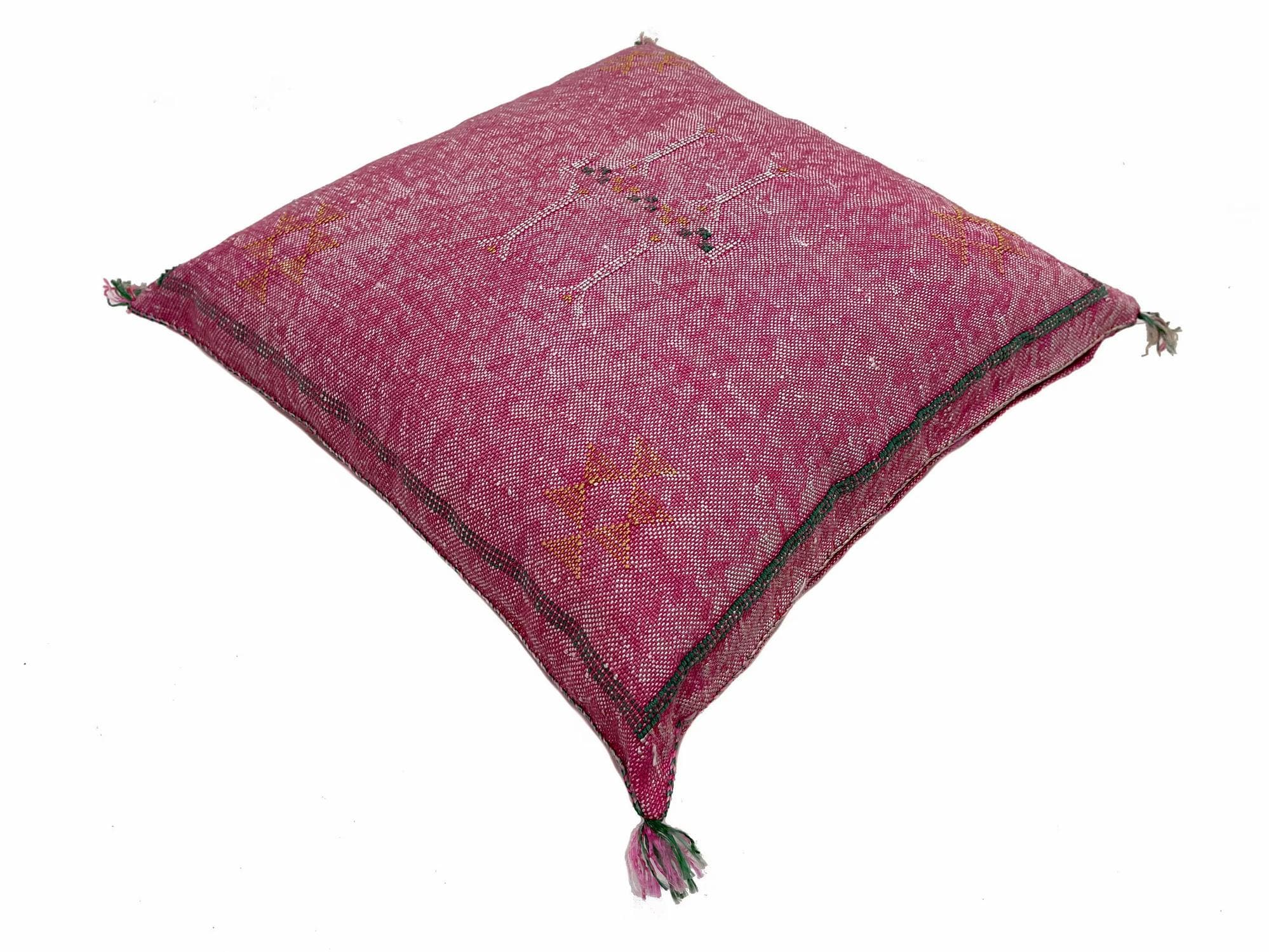 Washed Purple Pillows silk - Cactus Silk Pillow - Lumbar Cushion Handmade- Cactus Silk - Decorative Pillo - product image 2