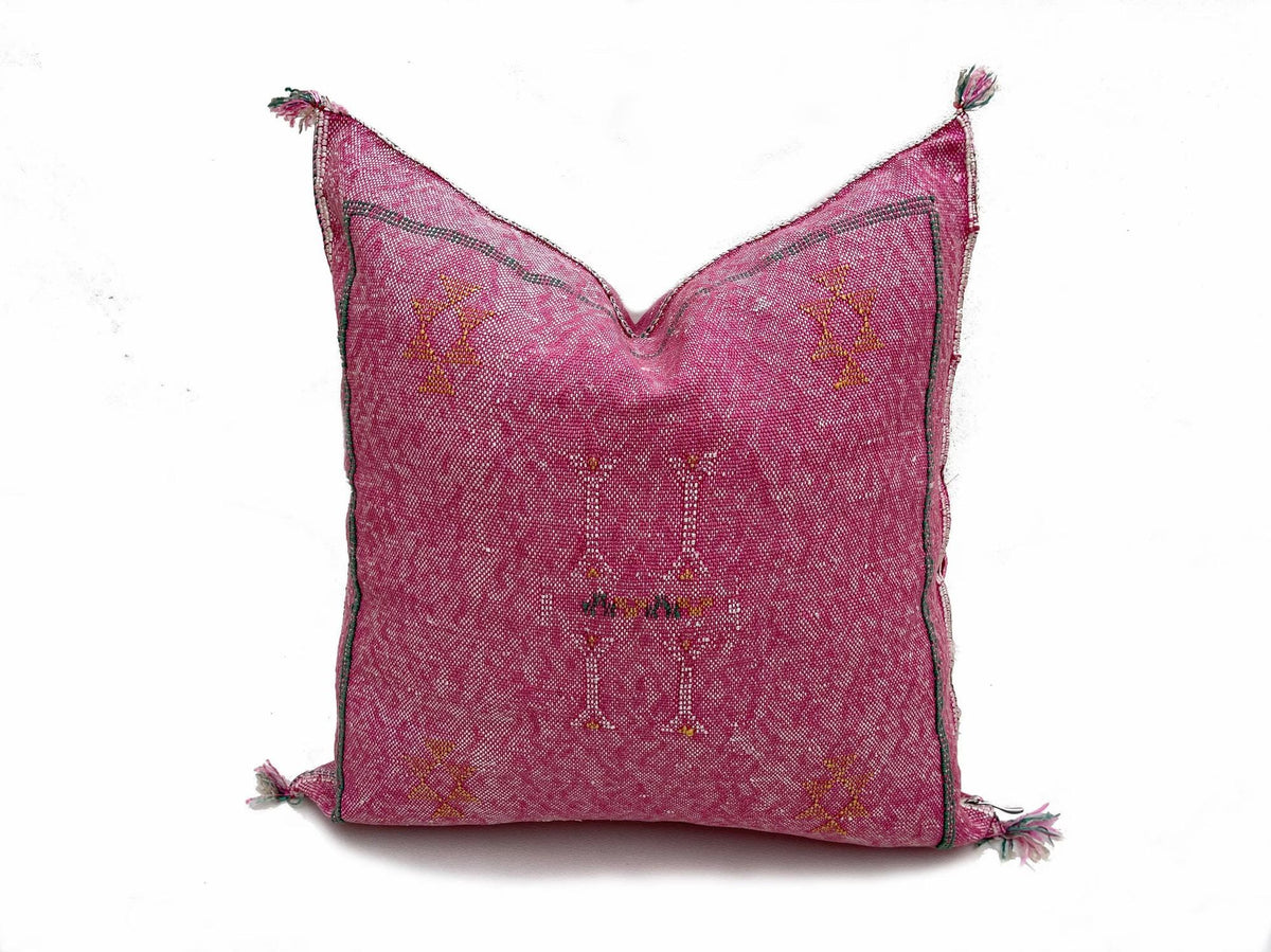 Washed Purple Pillows silk - Cactus Silk Pillow - Lumbar Cushion Handmade- Cactus Silk - Decorative Pillo - product image 3