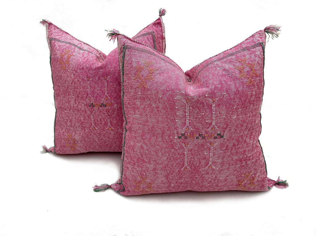 Washed Purple Pillows silk - Cactus Silk Pillow - Lumbar Cushion Handmade- Cactus Silk - Decorative Pillo - product image 9