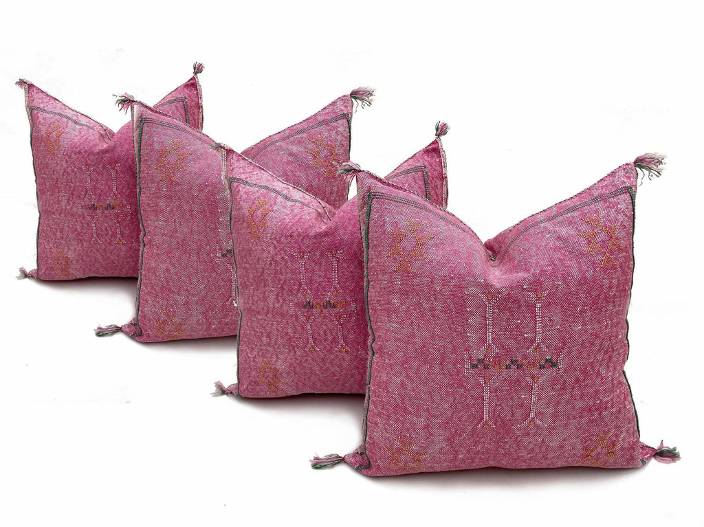 Washed Purple Pillows silk - Cactus Silk Pillow - Lumbar Cushion Handmade- Cactus Silk - Decorative Pillo - product image 10