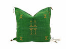 Green Pillows silk All sizes ,Pillow Cactus Silk, Lumbar Cushion Handmade Silk Decorative Pillow, Morocca - product image 2
