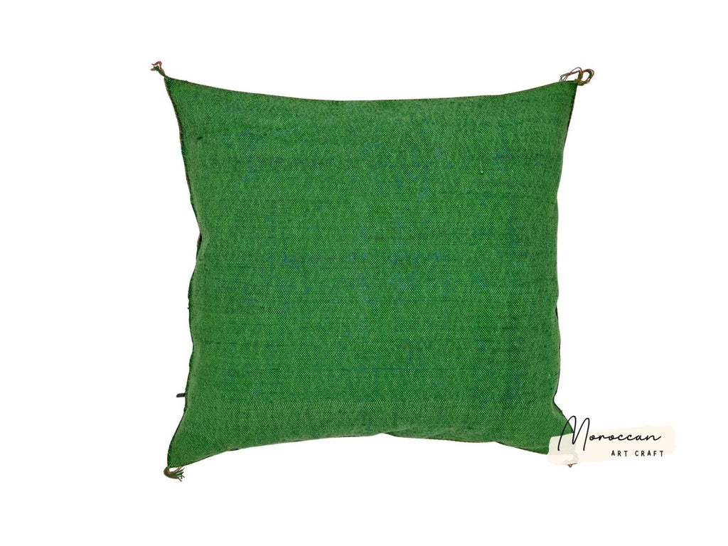 Green Pillows silk All sizes ,Pillow Cactus Silk, Lumbar Cushion Handmade Silk Decorative Pillow, Morocca - product image 4