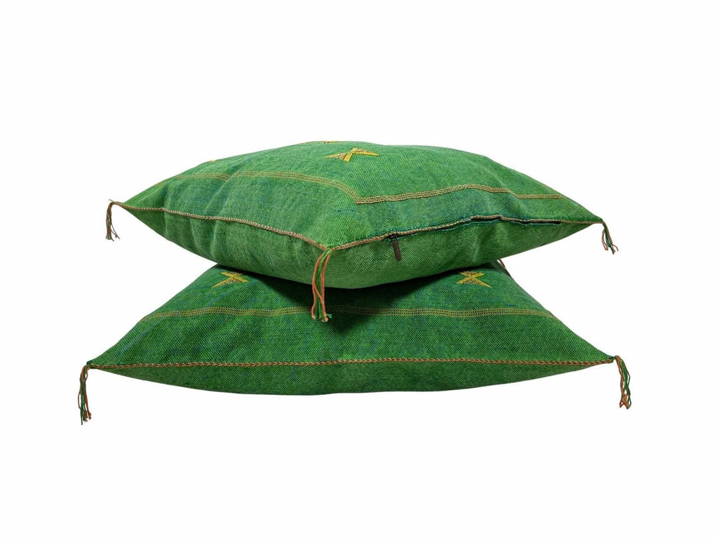 Green Pillows silk All sizes ,Pillow Cactus Silk, Lumbar Cushion Handmade Silk Decorative Pillow, Morocca - product image 7