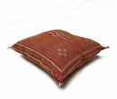 Orange Pillows silk 20x20 ,aka Cactus Silk pillow , Lumbar Cushion Handmade Cactus Silk Pillow, Moroccan - product image 2