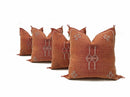 Orange Pillows silk 20x20 ,aka Cactus Silk pillow , Lumbar Cushion Handmade Cactus Silk Pillow, Moroccan - product image 7