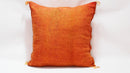 Orange Pillows silk 20x20 ,aka Cactus Silk pillow , Lumbar Cushion Handmade Cactus Silk Pillow, Moroccan - product image 2