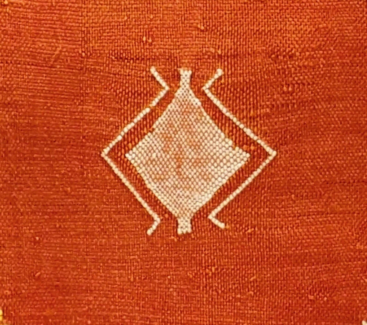Orange Pillows silk 20x20 ,aka Cactus Silk pillow , Lumbar Cushion Handmade Cactus Silk Pillow, Moroccan - product image 7