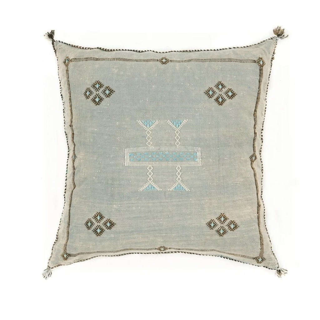 Gray Pillows silk All sizes ,Pillow Cactus Silk, White Lumbar Cushion Handmade Silk Decorative Pillow, Mo - product image 1