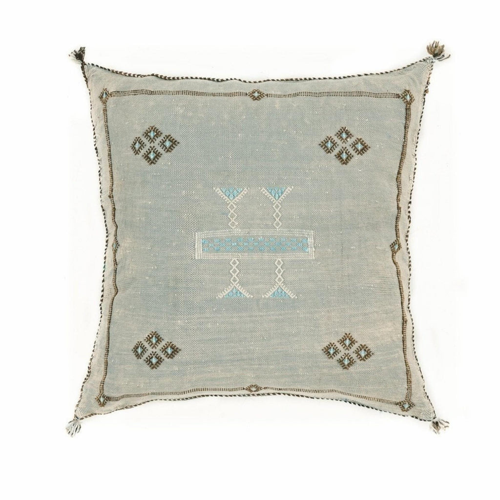 Gray Pillows silk All sizes ,Pillow Cactus Silk, White Lumbar Cushion Handmade Silk Decorative Pillow, Mo - product image 5