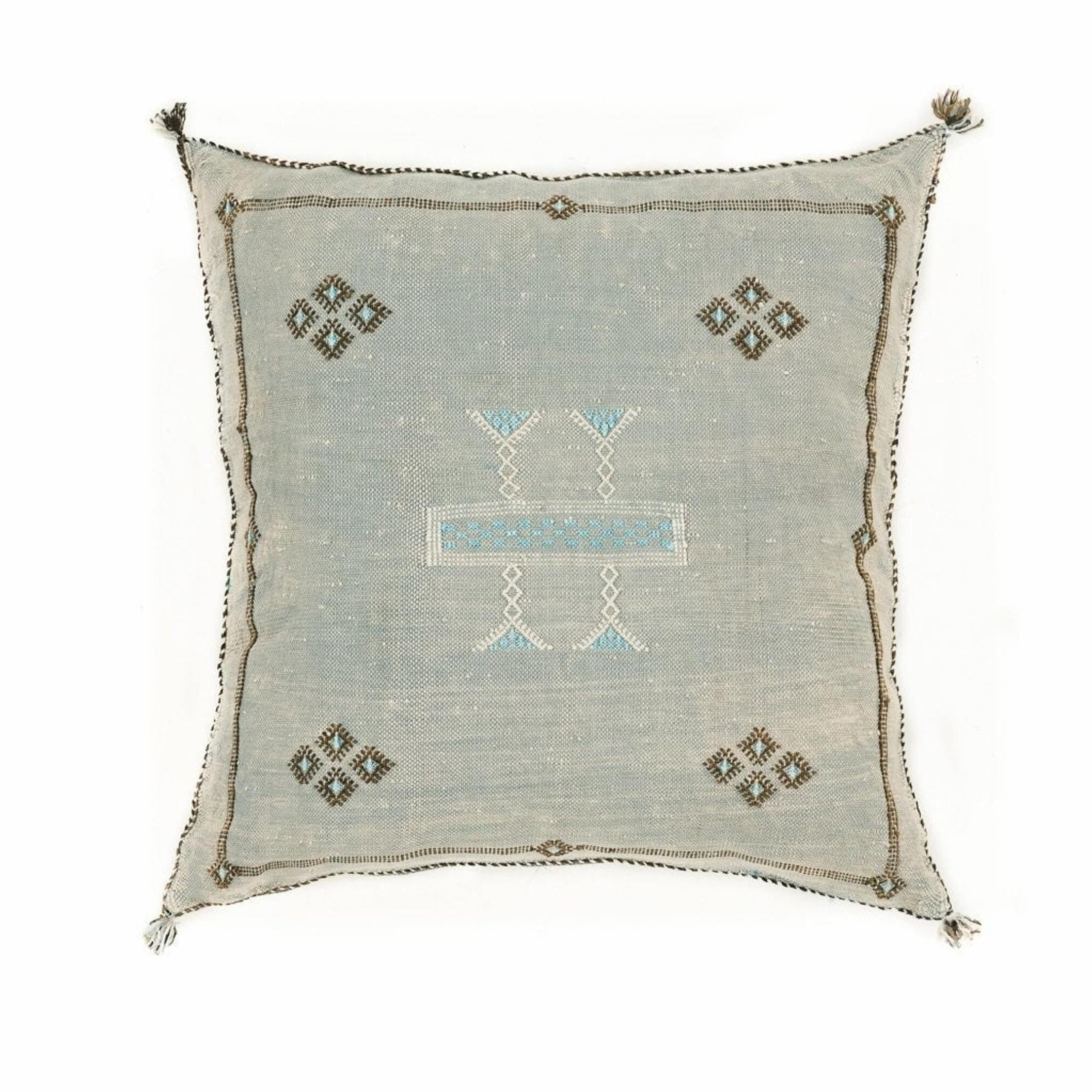 Gray Pillows silk All sizes ,Pillow Cactus Silk, White Lumbar Cushion Handmade Silk Decorative Pillow, Mo - product image 5