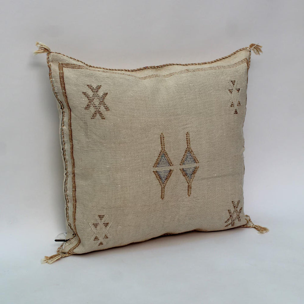 Beige Moroccan Cactus Silk Pillow ALL SIZES - product image 9
