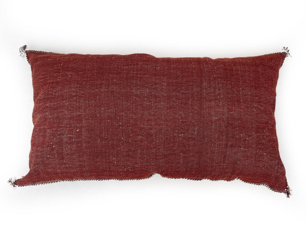 Burgundy Pillows silk All Sizes, Pillow Cactus Silk, White Lumbar Cushion Handmade Cactus Silk Decorative - product image 4