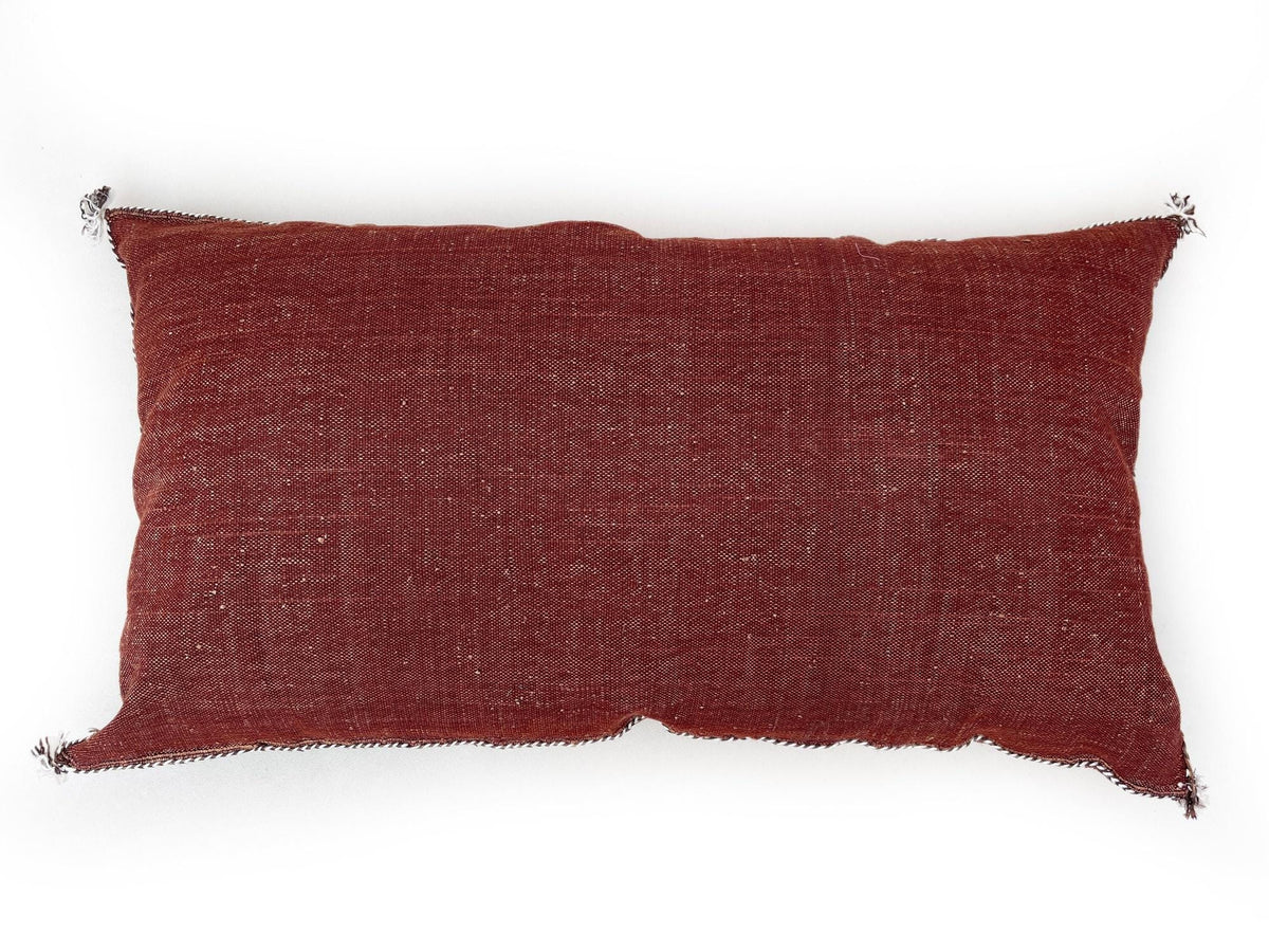 Burgundy Pillows silk All Sizes, Pillow Cactus Silk, White Lumbar Cushion Handmade Cactus Silk Decorative - product image 4