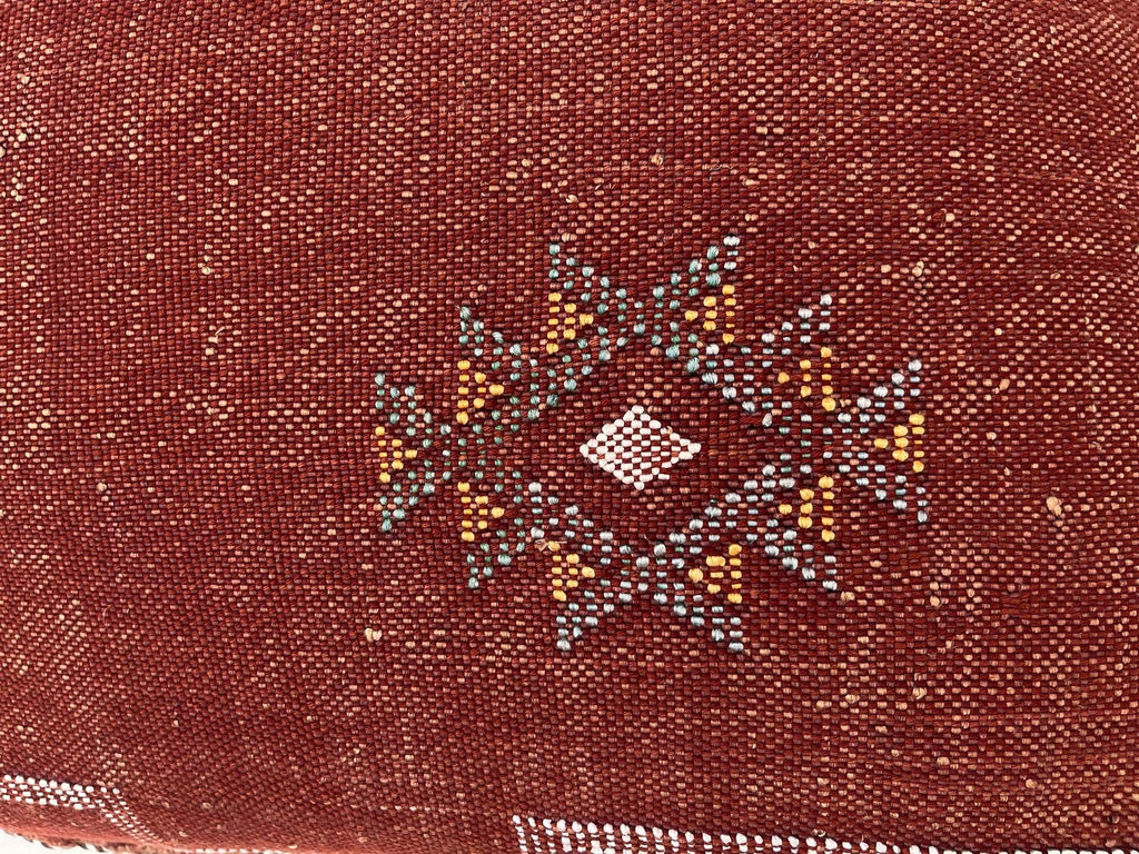 Burgundy Pillows silk All Sizes, Pillow Cactus Silk, White Lumbar Cushion Handmade Cactus Silk Decorative - product image 5