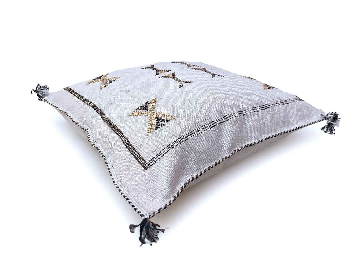 White Pillows silk All sizes ,Pillow Cactus Silk, White Lumbar Cushion Handmade Silk Decorative Pillow, M - product image 3