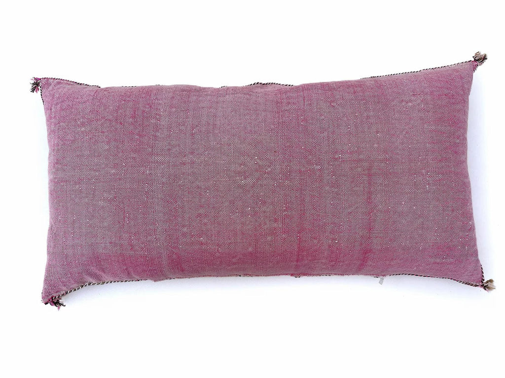 Pink Pillows silk 20x40,Pillow Cactus Silk, White Lumbar Cushion Handmade Cactus Silk Decorative Pillow - product image 5