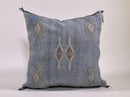 Washed Blue Moroccan Cactus Silk Pillow ALL SIZES - product image 7