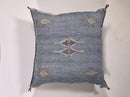 Washed Blue Moroccan Cactus Silk Pillow ALL SIZES - product image 5