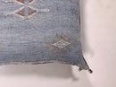Washed Blue Moroccan Cactus Silk Pillow ALL SIZES - product image 9