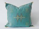 Turquoise Moroccan Cactus Silk Pillow ALL SIZES - product image 4