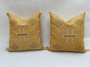 Yellow silk pillow, Moroccan Sabra cushion, handmade cactus silk pillow, Berber Sabra cushion, Pillow Thr - product image 2