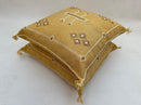 Yellow silk pillow, Moroccan Sabra cushion, handmade cactus silk pillow, Berber Sabra cushion, Pillow Thr - product image 3