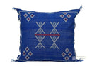 Blue Pillows silk All sizes ,Pillow Cactus Silk, Lumbar Cushion Handmade Silk Decorative Pillow, Moroccan - product image 6