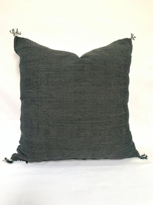 Black Pillows silk All sizes , Sabra Cactus Pillow Silk,  Lumbar Cushion Handmade Silk Decorative Pillow - product image 2