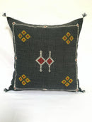 Black Pillows silk All sizes , Sabra Cactus Pillow Silk,  Lumbar Cushion Handmade Silk Decorative Pillow - product image 4