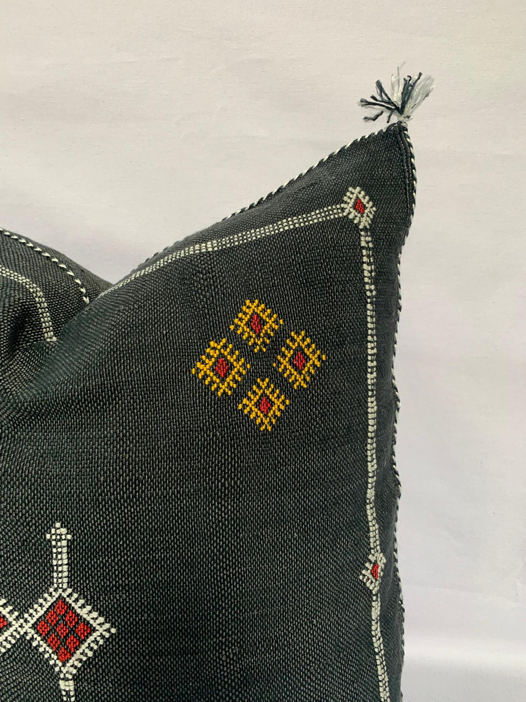 Black Pillows silk All sizes , Sabra Cactus Pillow Silk,  Lumbar Cushion Handmade Silk Decorative Pillow - product image 6