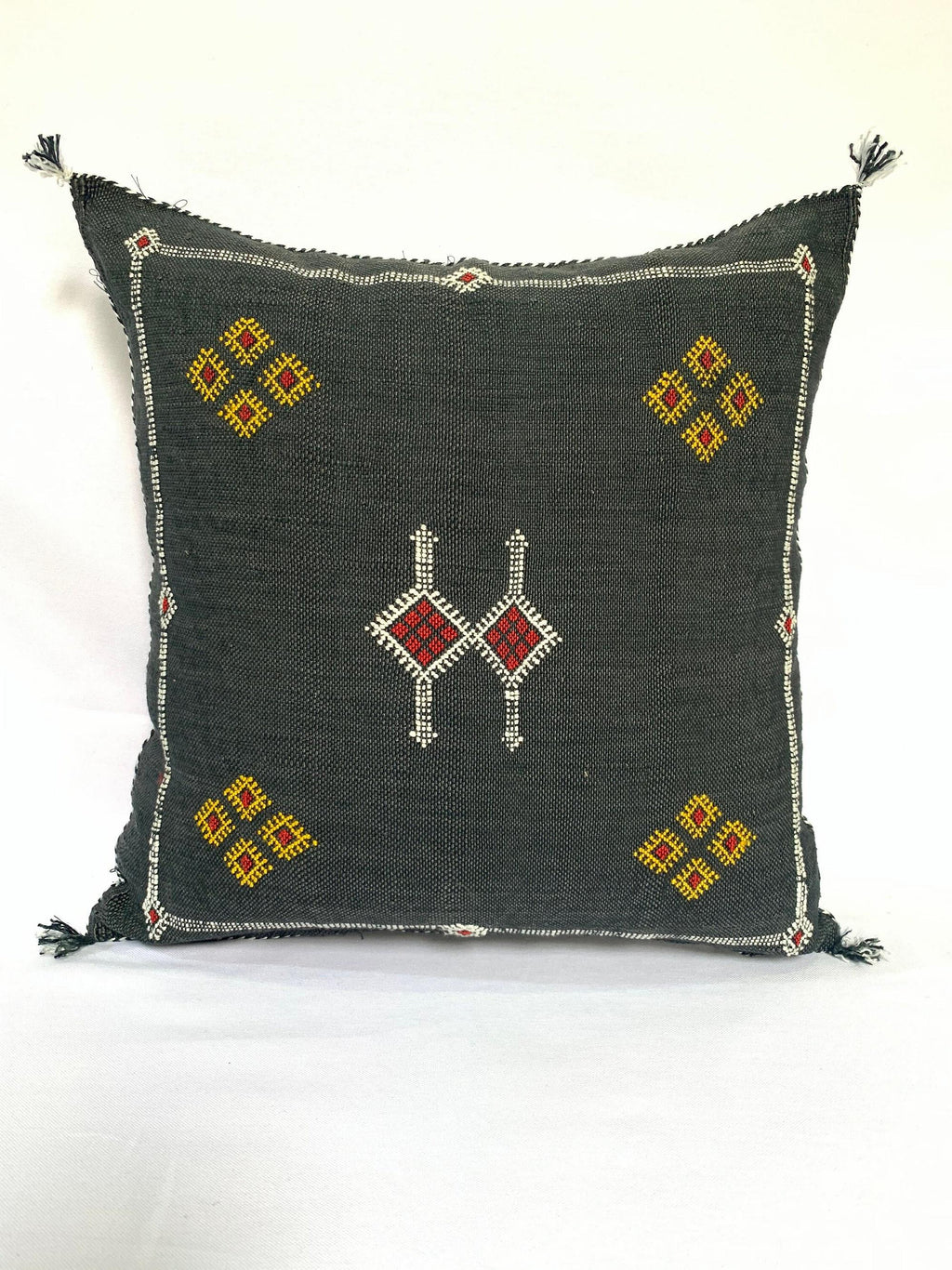 Black Pillows silk All sizes , Sabra Cactus Pillow Silk,  Lumbar Cushion Handmade Silk Decorative Pillow - product image 8