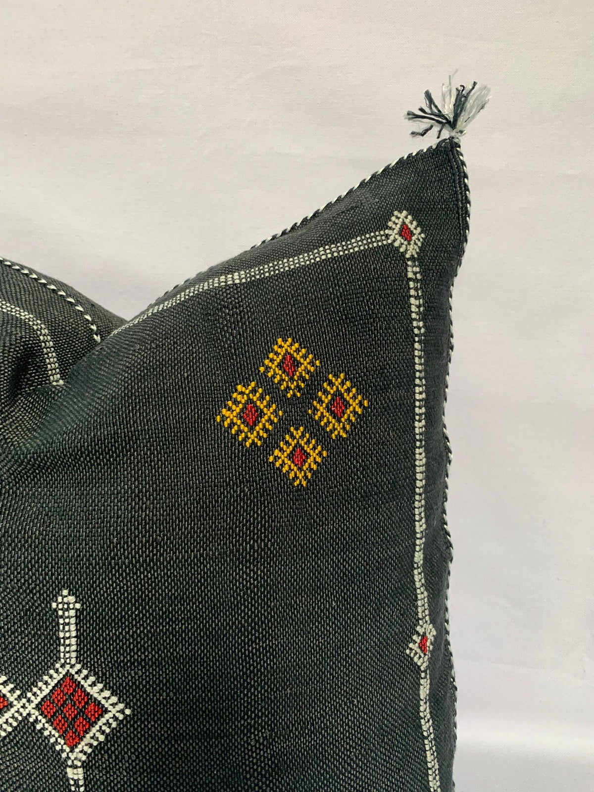 Black Pillows silk All sizes , Sabra Cactus Pillow Silk,  Lumbar Cushion Handmade Silk Decorative Pillow - product image 10