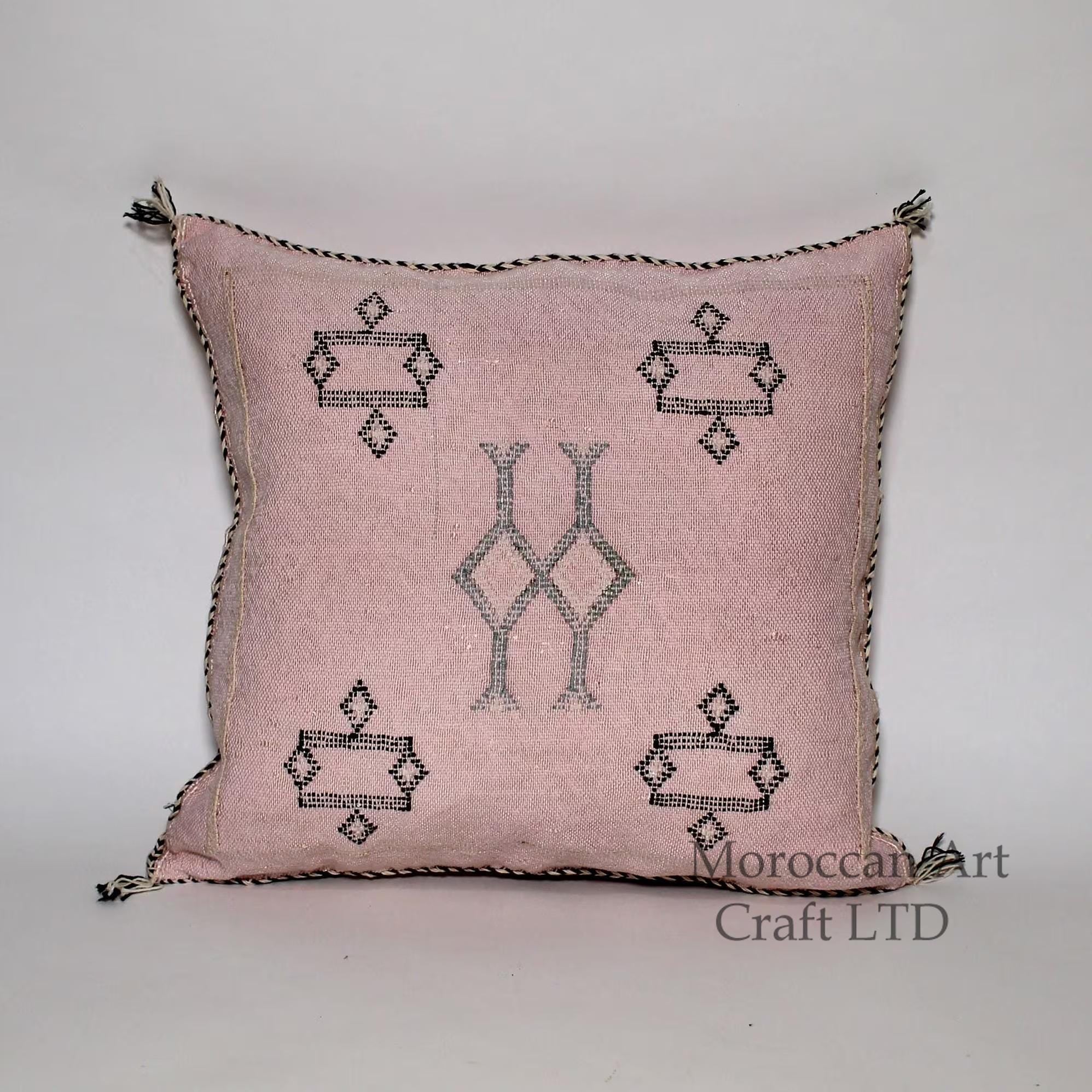 Pink Moroccan Cactus Silk Pillow ALL SIZES - product image 1