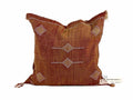 Orange Moroccan Cactus Silk Pillow ALL SIZES - product image 1