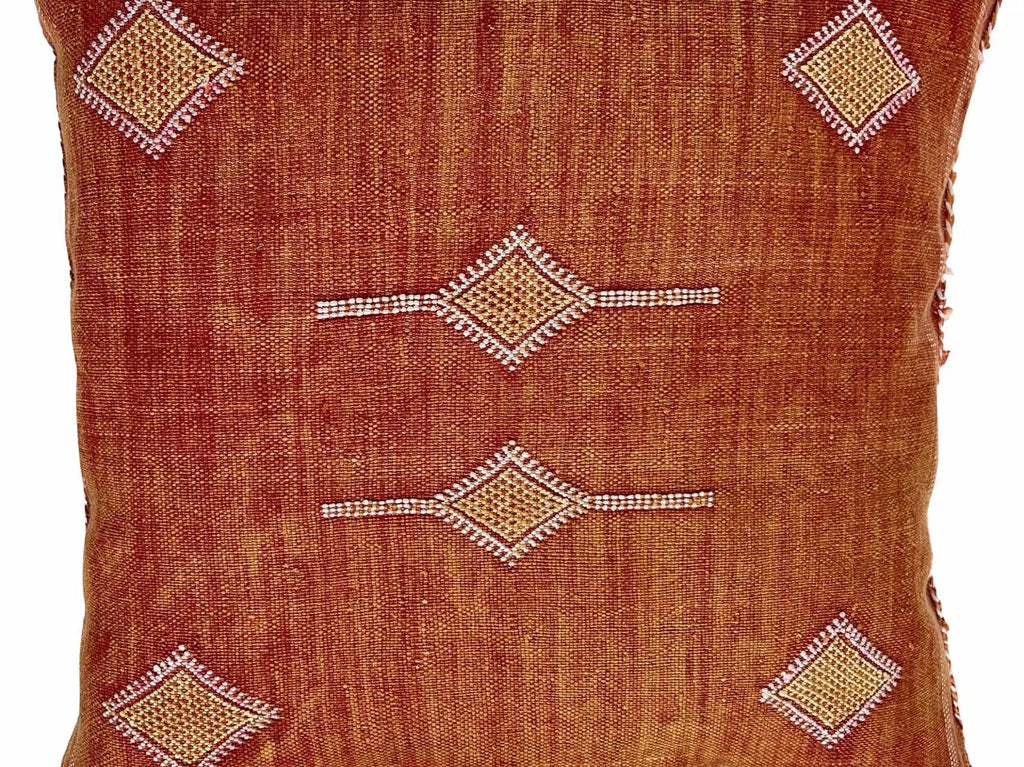 Orange Moroccan Cactus Silk Pillow ALL SIZES - product image 6