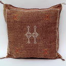 brown Pillows silk All sizes ,Pillow Cactus Silk, Brown Lumbar Cushion Handmade Silk Decorative Pillow, M - product image 4