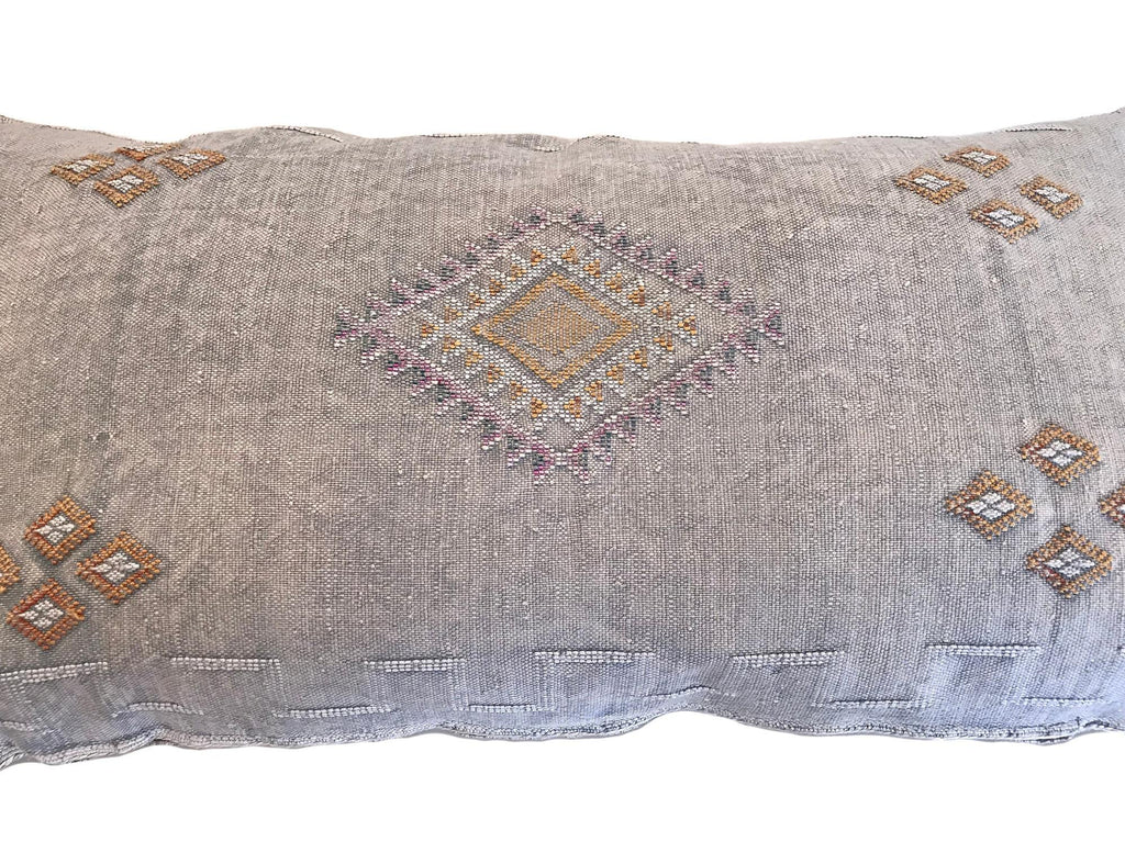 Gray Cactus Silk Pillow Cover, Moroccan Sabra Cushion, Decorative Accent - product image 6