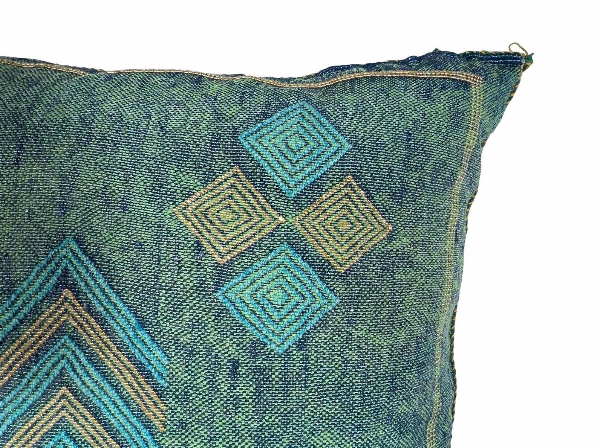Green Moroccan Cactus Silk Pillow ALL SIZES - product image 9